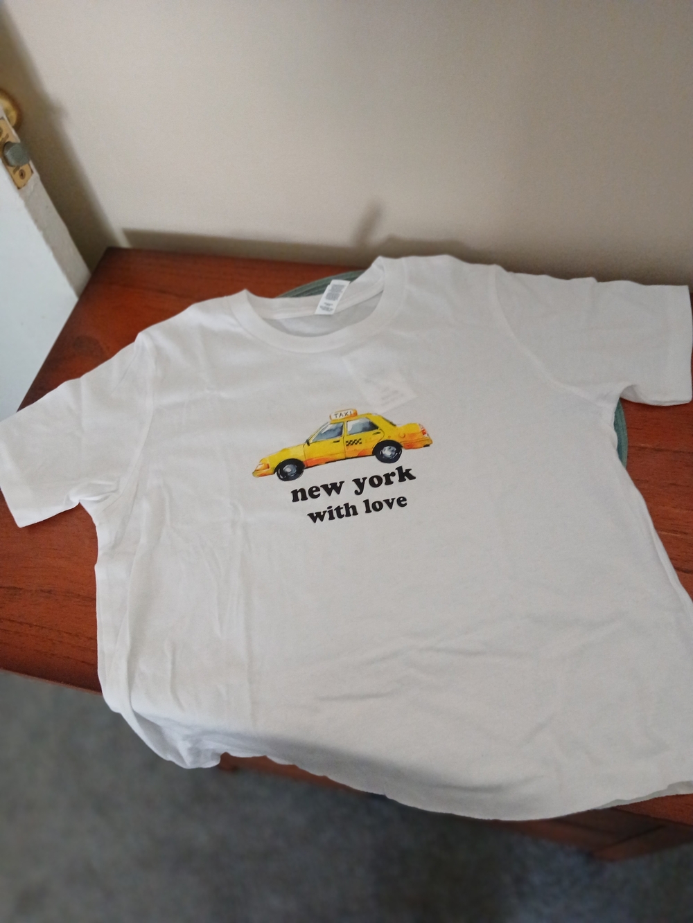 Bella Canvas White Graphic Tee  New York With Love